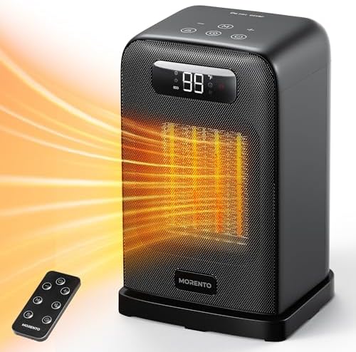 MORENTO 1500W Electric Space Heater with Fan Thermostat