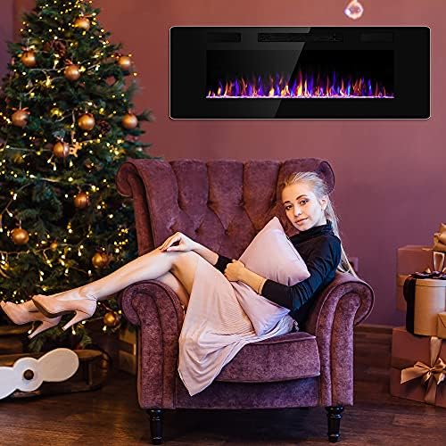 42 Inch Electric Fireplace with Timer and Remote Control