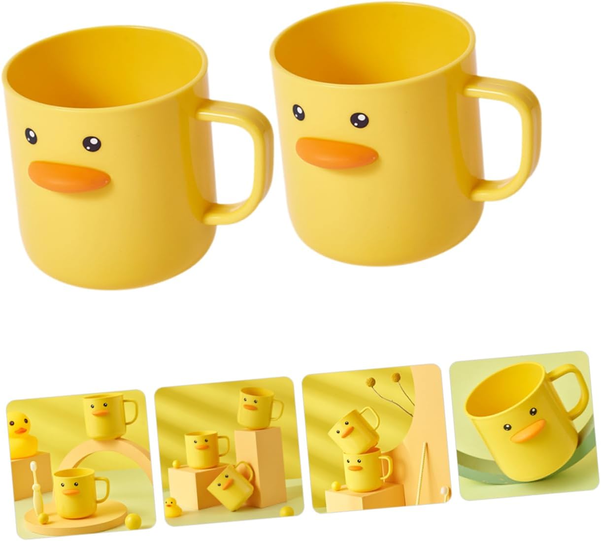 HEALLILY 2pcs Cute Toothbrush Cups for Boys and Girls