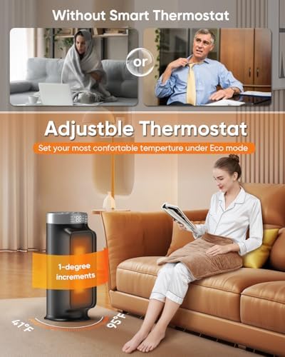 Warmmama Smart Wifi Space Heater with Remote and Eco Mode