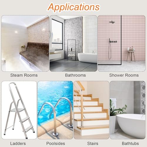 HARFINGTON 24pcs Non Slip Bathtub Stickers Black