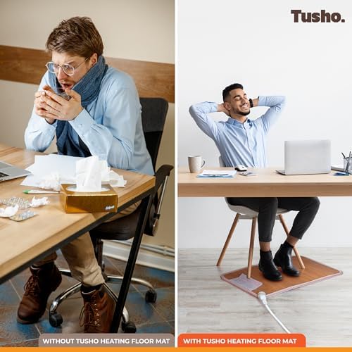 Tusho Electric Floor Mat Under Desk - 197x118in Foot Warmer