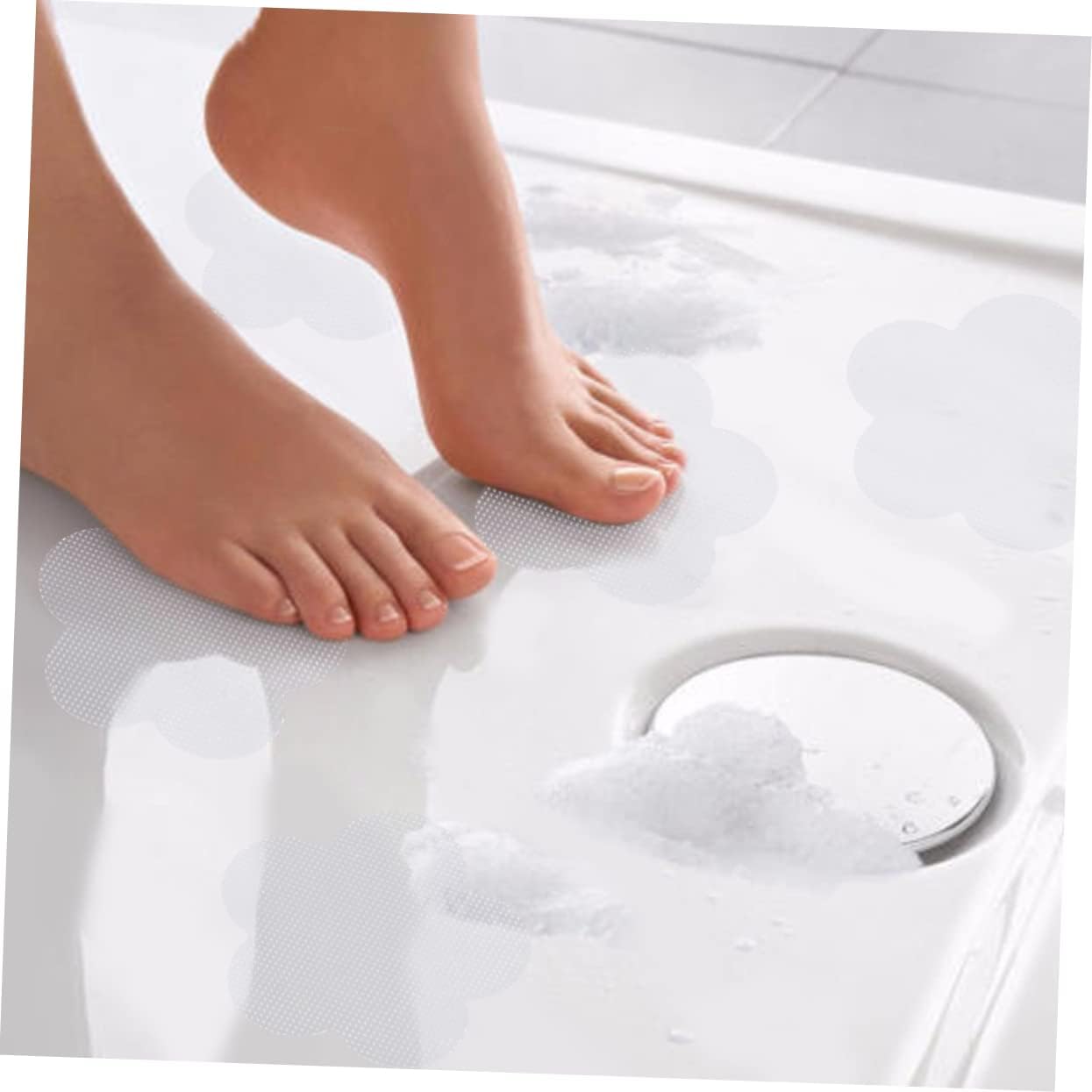 IMIKEYA Non-Slip Bathtub Mat 8pcs Set with Anti-Slip Decals