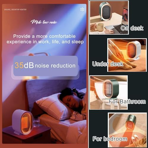 1200W Electric Space Heater with Fan for Bedroom Office Use