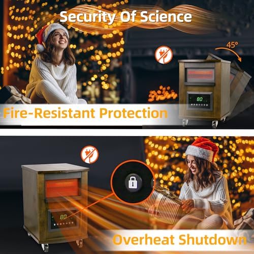 RealSmart 1500W Quartz Infrared Heater with Remote Control and 3 Modes 1