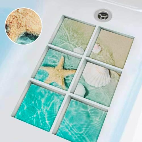 12 Pcs Ocean Themed Non-Slip Bathtub Stickers