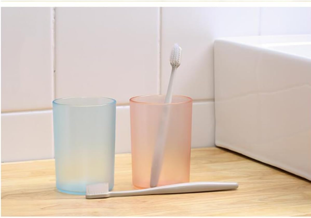 OUNONA Transparent Toothbrush Cup with Holder