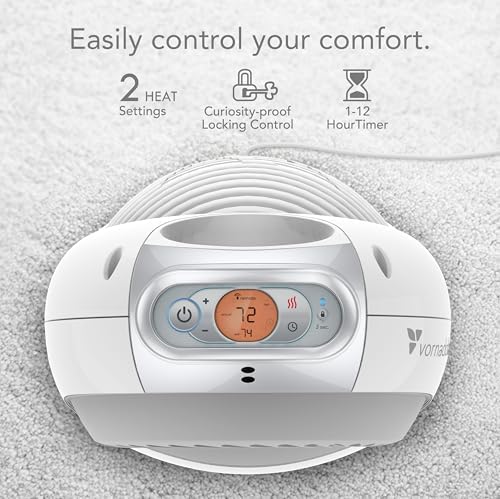 Vornadobaby Sensa Electric Space Heater with Thermostat and Safety Features