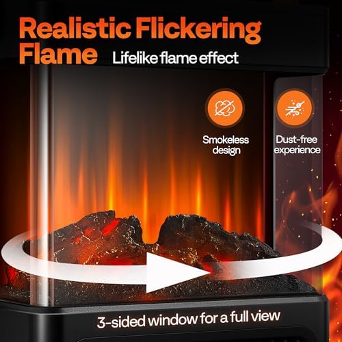 VIVOHOME Space Heater with Humidifier and Fireplace