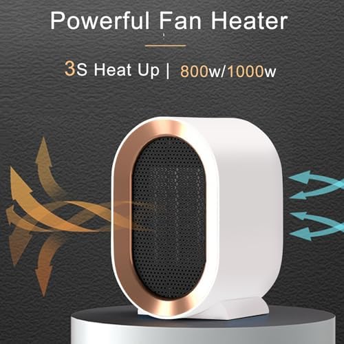 1200W Electric Space Heater with Fan for Bedroom Office Use