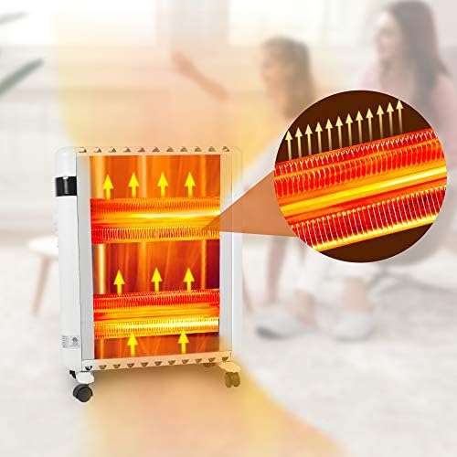 E-Macht 1500W Electric Space Heater with Dual Safety and Adjustable Temperature