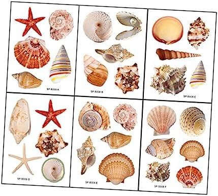 Cabilock 6-Sheet Anti-Slip Seashell Bathtub Decals