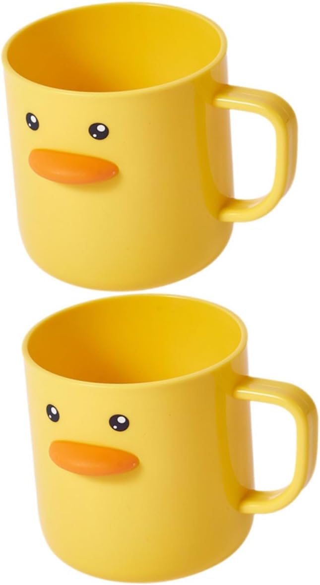IMIKEYA Toothbrush Holder Duck Shape 350ml Plastic Cup