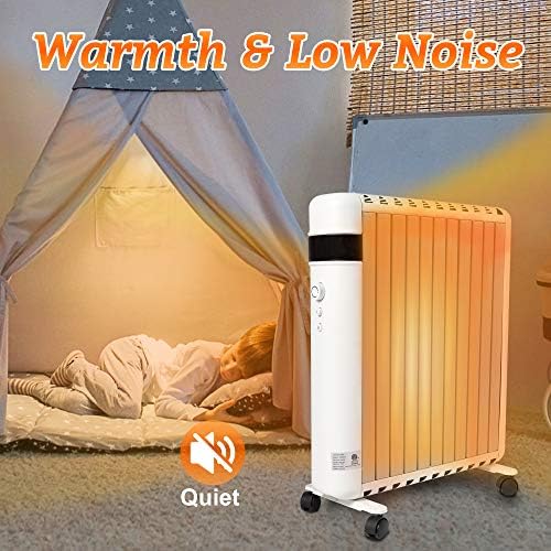 Vilobos 1500W Silent Electric Space Heater with Wheels