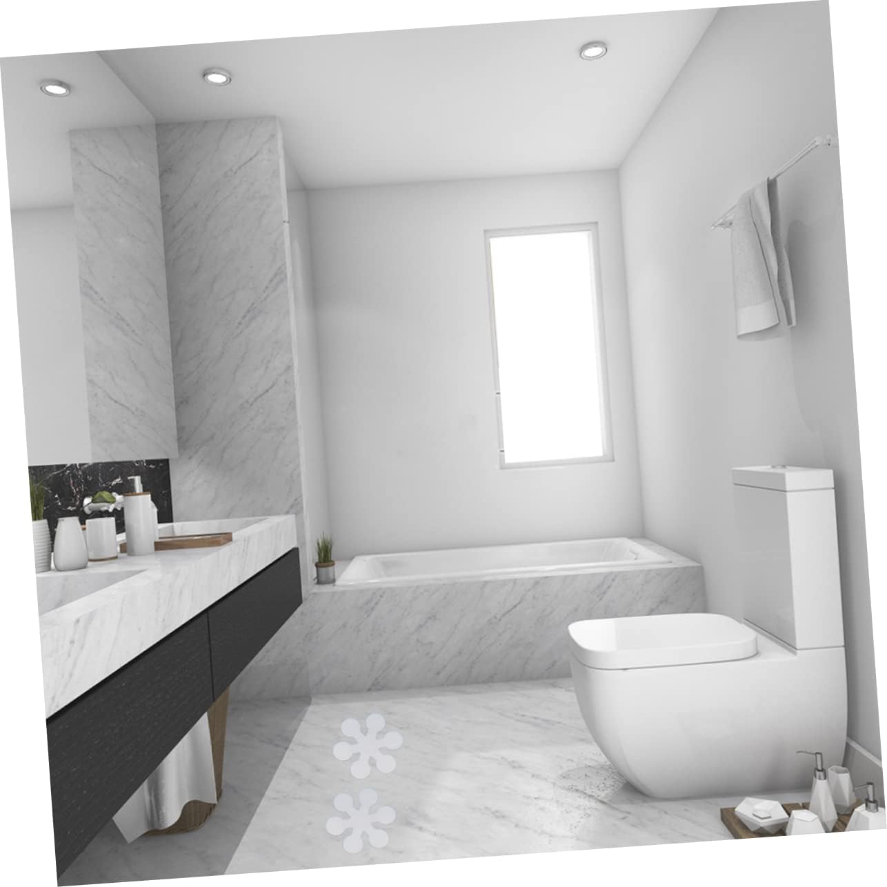 20 Pcs Anti-Slip Bathtub Stickers Snowflake Design