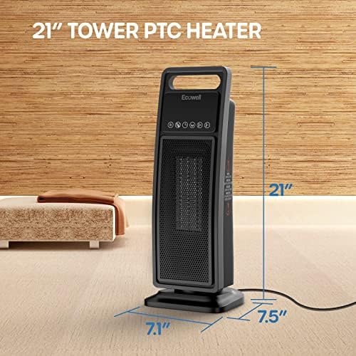 ECOWELL 21 Tower Heater with Remote and 3 Modes