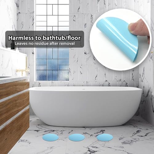 24 PCS Non Slip Bathtub Stickers Blue Round Anti Slip Decals