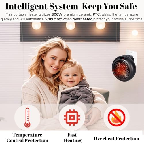 UverCyuree Mini Space Heater Portable Energy Efficient