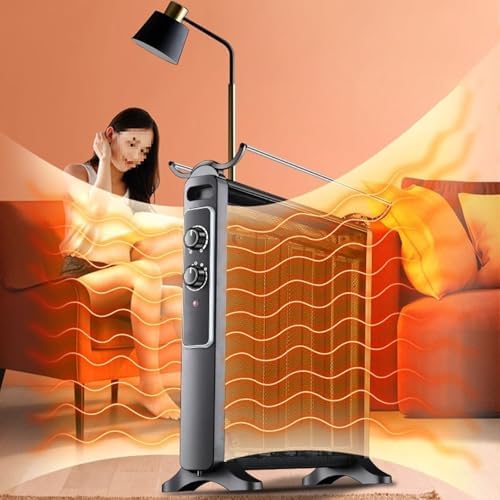 Electric Space Heater with Drying Rack and Temperature Control