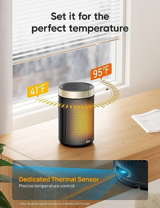 Dreo Smart Tower Fan WiFi Voice Control 1500W PTC Ceramic Heater