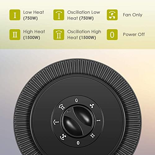 SimileLine 1500W Oscillating Space Heater