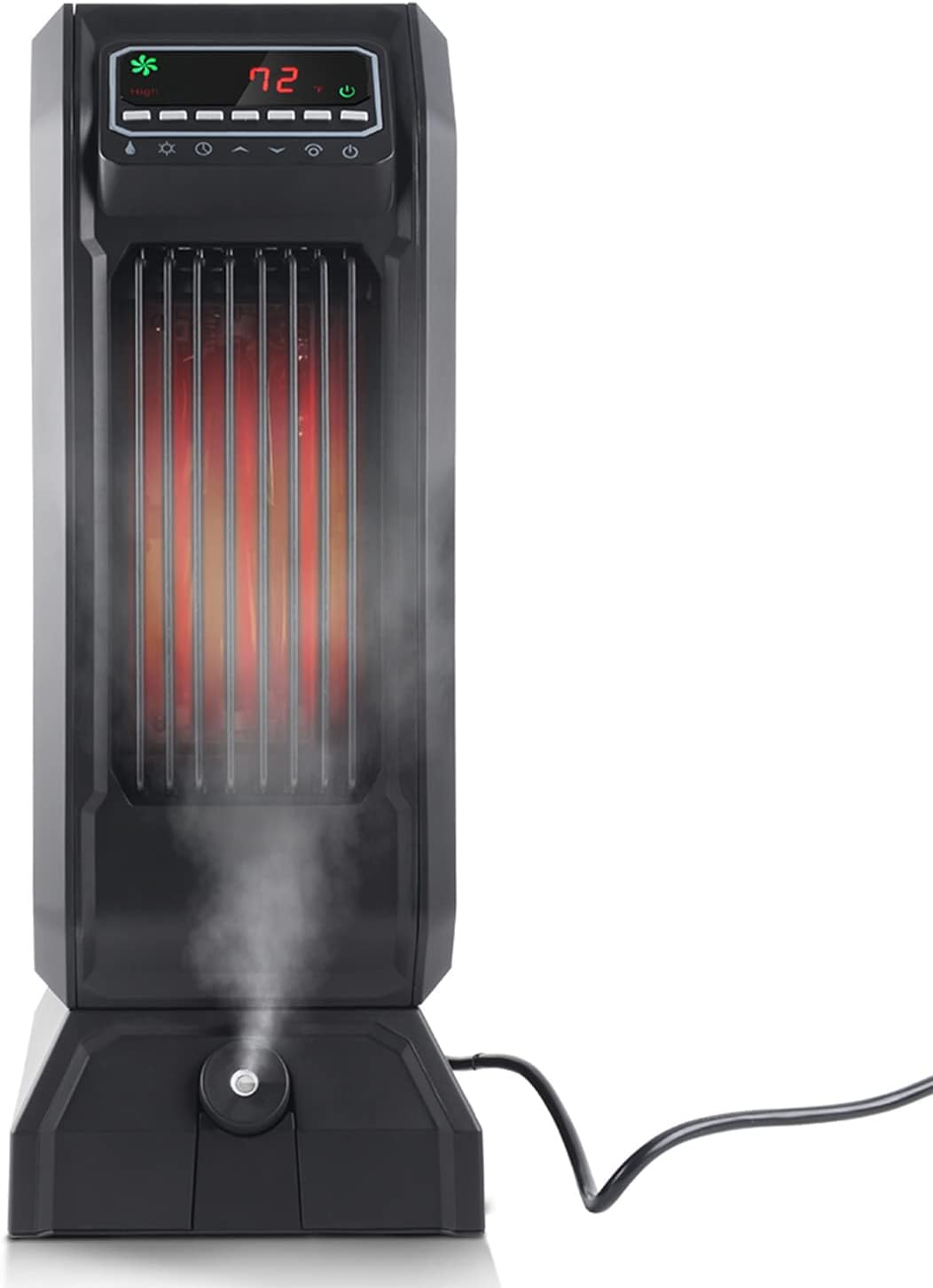 LIFESMART 2-in-1 Space Heater with Humidifier 1500W Oscillating Remote Control Timer