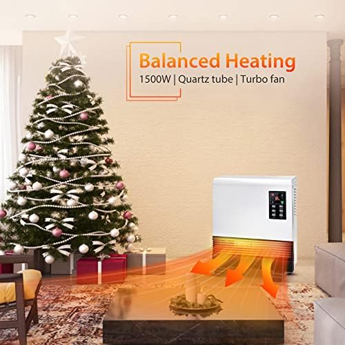 TRUSTECH 1500W Electric Wall Heater with Remote Control and 3 Modes