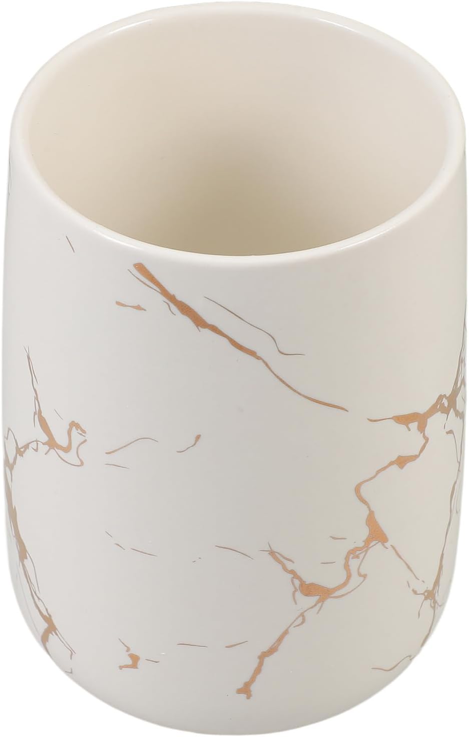 Ciieeo Ceramic Toothbrush Holder with Marbling Pattern