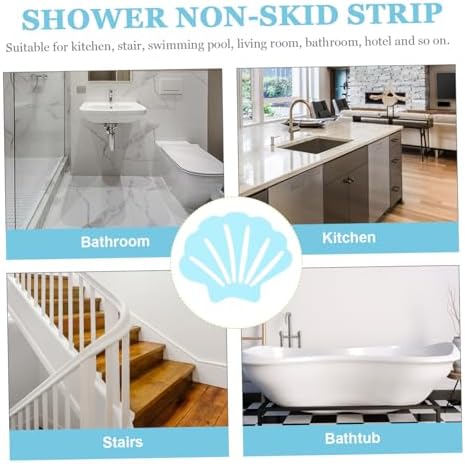 Luxshiny 30pcs Shell Shaped Non-Slip Bath Stickers 1