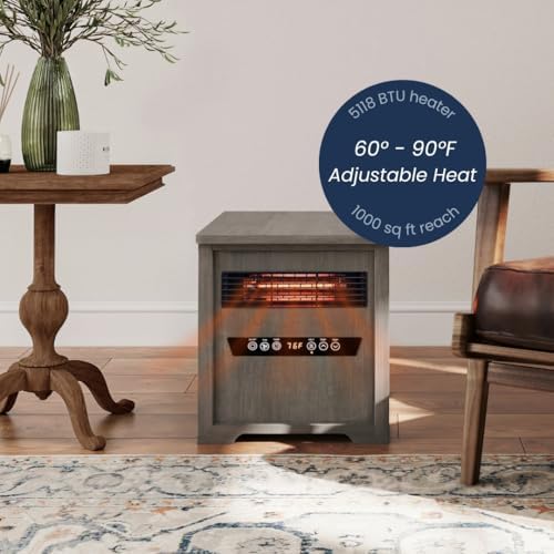Country Living 1500W Infrared Space Heater with Timer and Remote Control