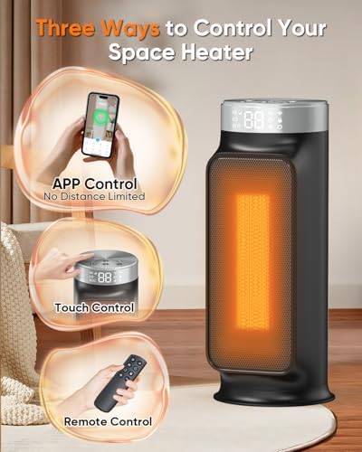 Warmmama Smart Wifi Space Heater with Remote and Eco Mode