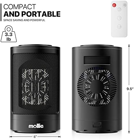 MoNiBloom 3-Mode Electric Space Heater with Safety Features and Remote Control