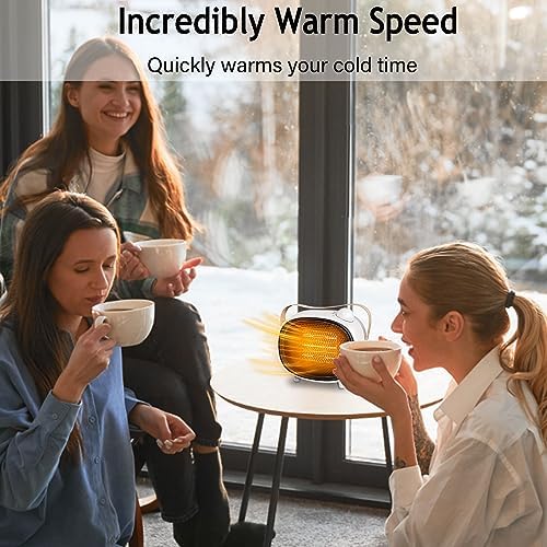 Mageloly Mini Space Heater 1000W PTC Ceramic for Bedroom