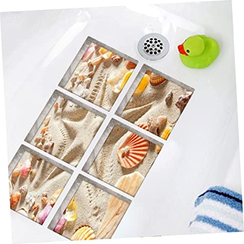 Veemoon 6pcs Beach Pattern Non-Slip Bath Treads