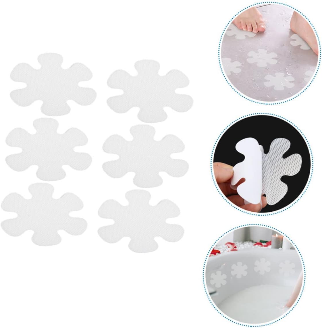 Cabilock 6pcs Flower Shape Non-Slip Tub Stickers 1