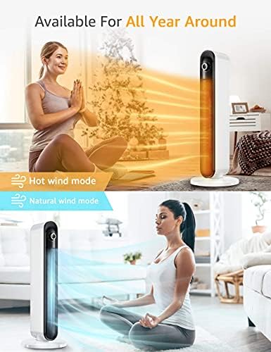 Breezewell 32 Inch Ceramic Space Heater with Oscillation and Adjustable Thermostat