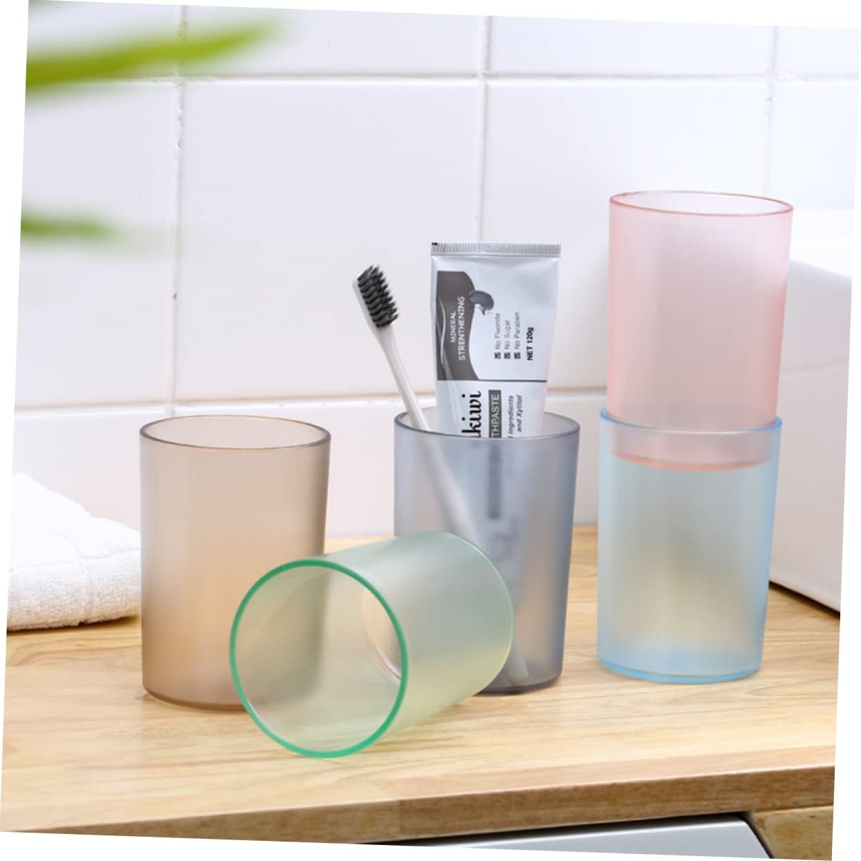VALICLUD Transparent Toothbrush Cup Multifunctional 1