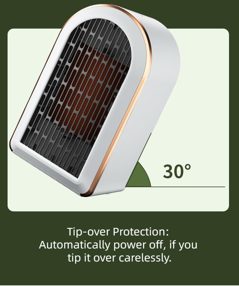 GaRcan 1200W Electric Space Heater with Thermostat and Safety Features