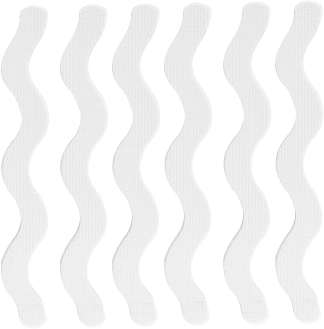 CAXUSD Anti-Slip Shower Stickers 12pcs Wavy Bath Treads