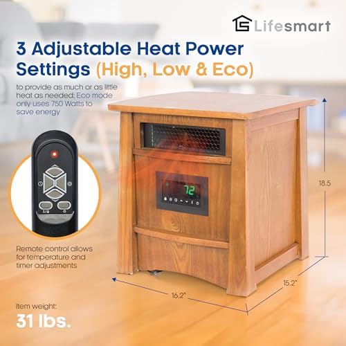 Lifesmart Lifelux 8 Element Space Heater 2 Pack - 1500 Watts