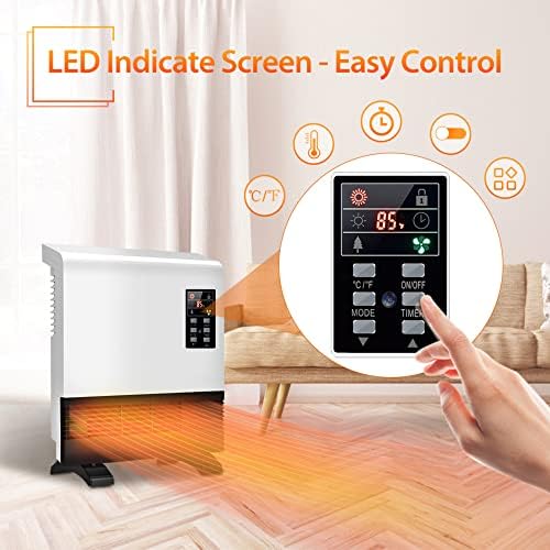 TRUSTECH 1500W Electric Wall Heater with Remote Control and 3 Modes