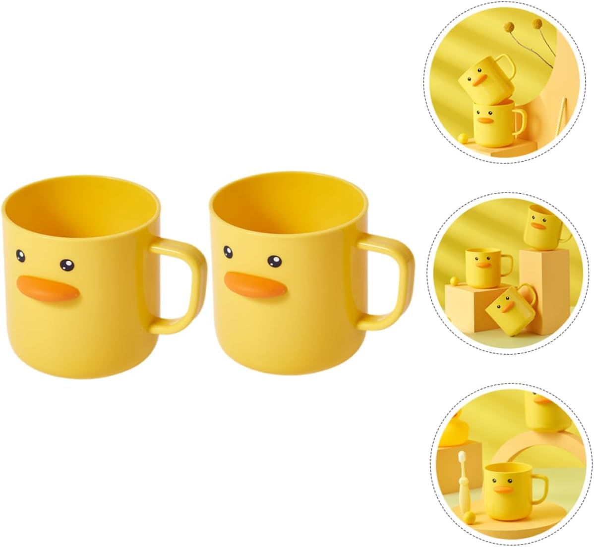 HEALLILY 2pcs Cute Toothbrush Cups for Boys and Girls