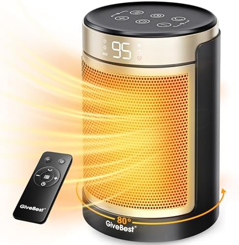 GiveBest 1500W Electric Space Heater with 80 Oscillation