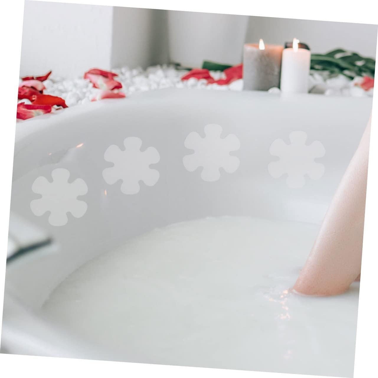 WOONEKY Shower Slip Stickers 6 Pack Non-Slip Decals
