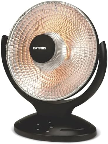 Optimus Oscillation Parabolic Radiant Heater Black