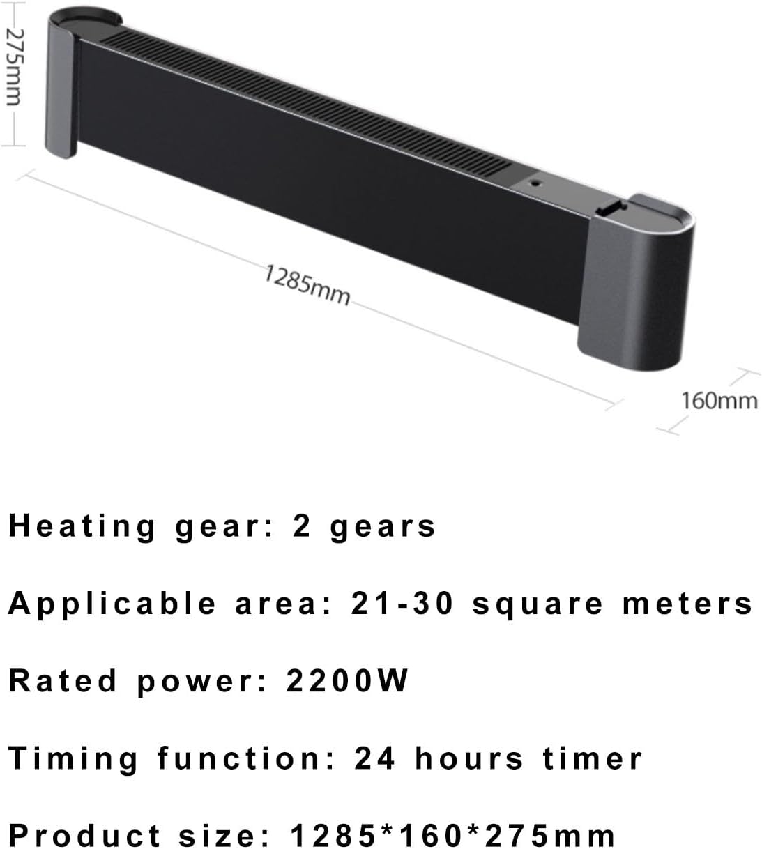 HSPLXYT Smart Electric Space Heater with Timer and Safety Features