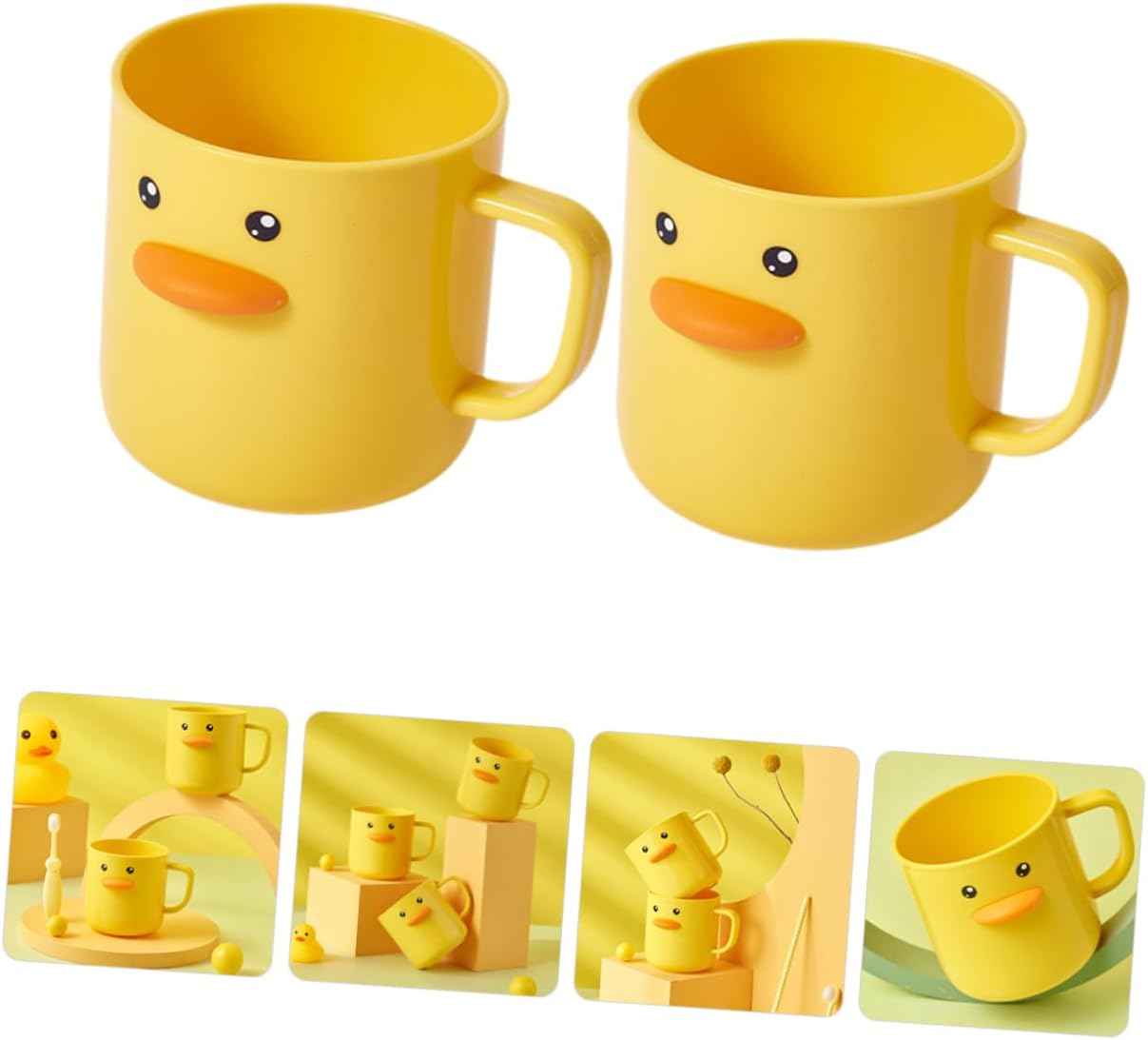 Garneck 2pcs Cute Toothbrush Cups for Kids