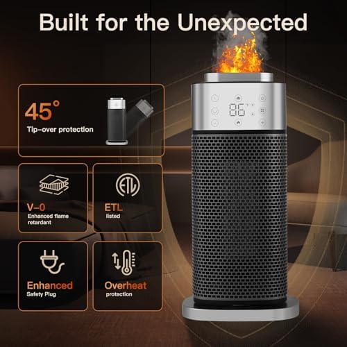 RELF 1500W PTC Ceramic Space Heater with Humidifier