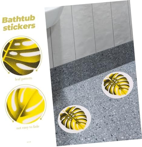 Ciieeo Leaf Anti-Slip Bathtub Stickers Waterproof Decals