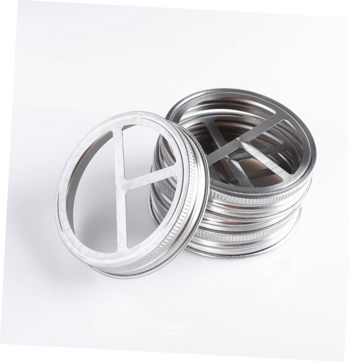 ABOOFAN 5 Pcs Stainless Steel Jar Lid Holder Set